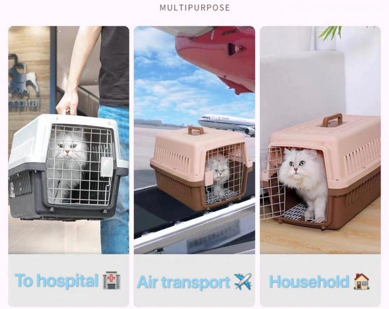 Customize OEM ODM Plastic Airplane Flight Transports Pet Crates Cage