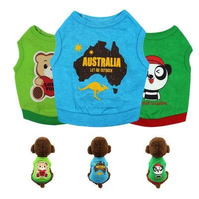 Polyester Pet Products Solid Color Clothes Dog Vest Thin Simple Design