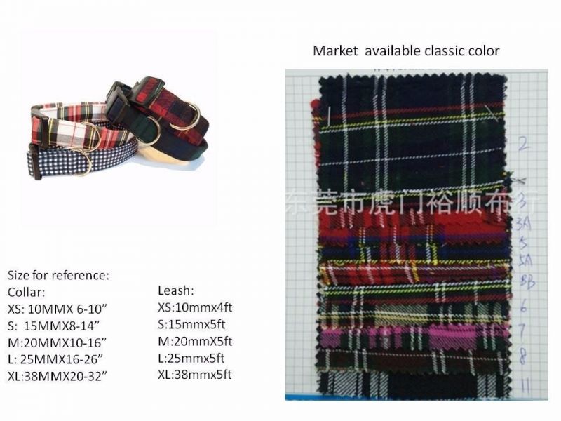 Custom Dog Collar Cotton Dog Leash Pet Collar