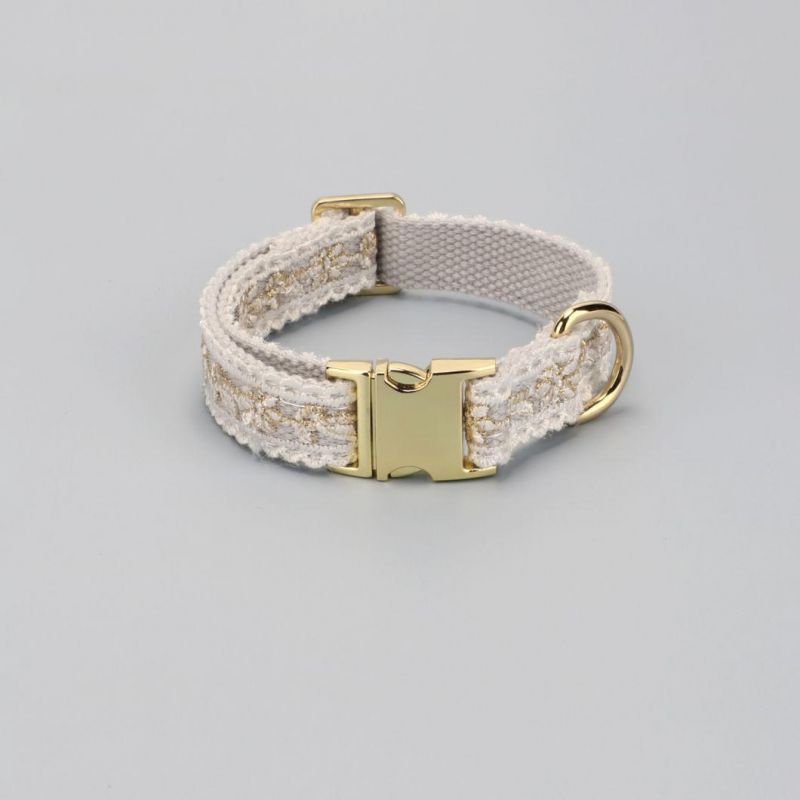 Unique Design Custom Palace Dog Collar with Gold Lining