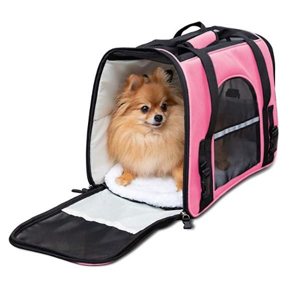 Airline Approved Pet Carriers W/ Fleece Bed for Dog & Cat