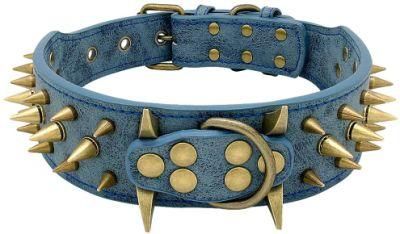 Sharp Spiked Studded Dog Collar - Stylish Leather Dog Collars