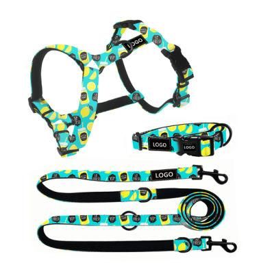 Wholesale Personalized Dog Collar and Leash High Quality Sublimation Dog Harness