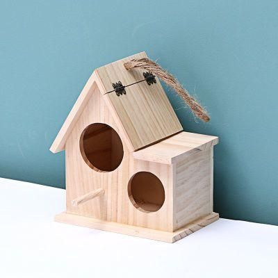 Birdhouse Parrot Breeding Nest Outdoor Birdhouse Nest Handmade Wooden Bird Box Wooden Bird Nest