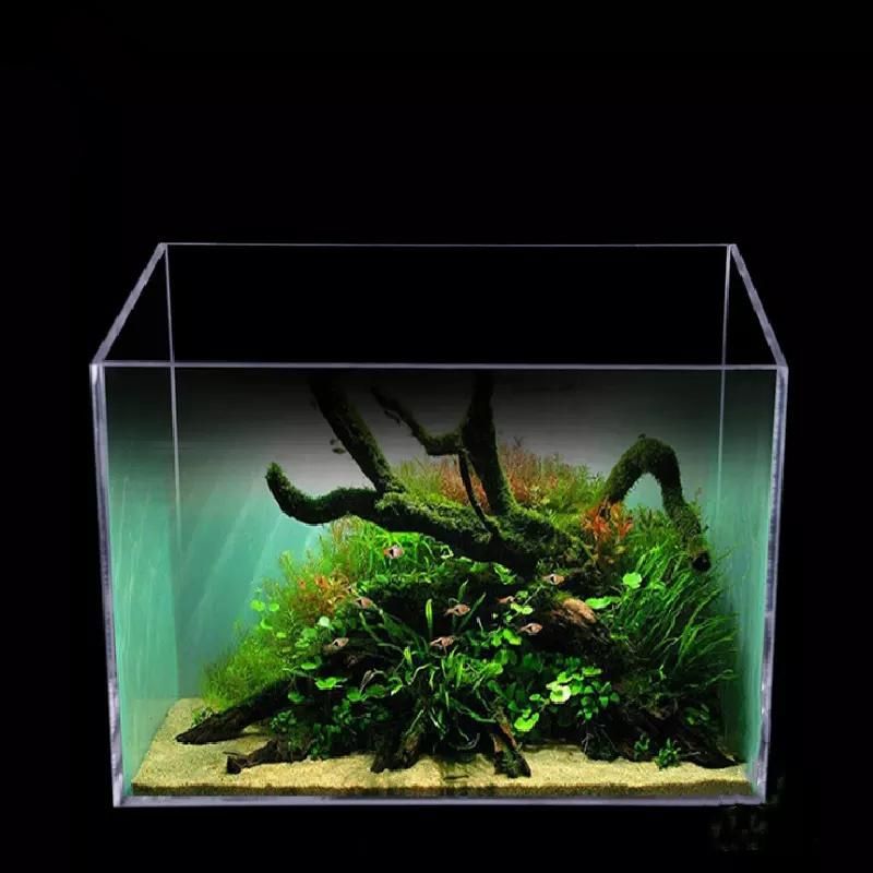 Hot Bending Small Fish Tank Aquarium HD Glass Small Living Room Desktop Ecological HD Hot Bending Aquarium Fish Tank