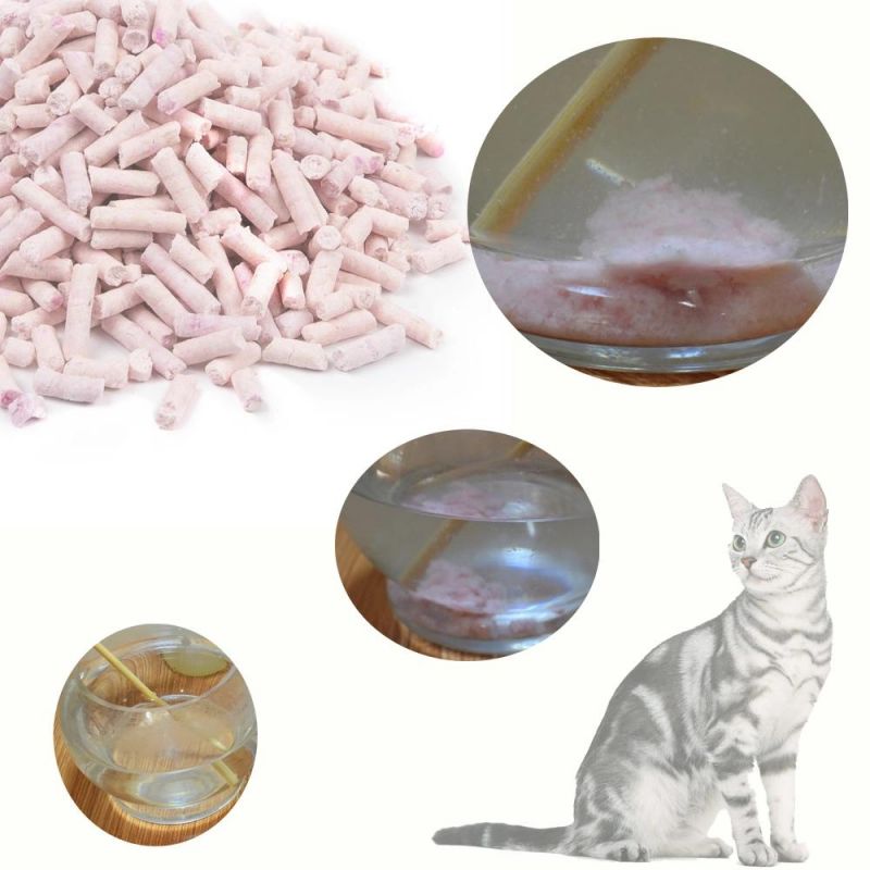 Hot Sell Tofu Cat Litter with Peach Scent, Fast Clump