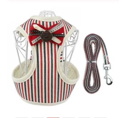 Bow Tie Harness Mesh Kitten Puppy Jackets Pet Chest Strap Cat Dog Leash Breathable Vest