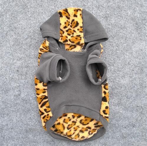 Leopard Color Fleece Dog Coat with Fast Delivery
