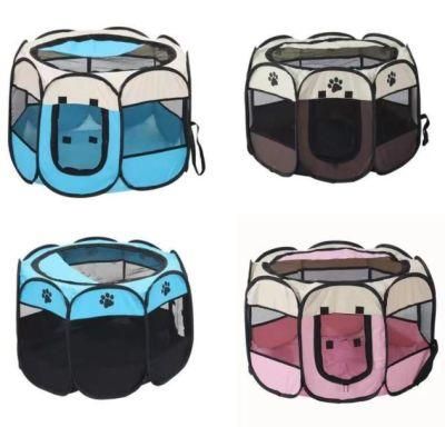 Octagon Pet Pen Pet Tent Oxford Bunay Claw Folding Dog Cage Dog Cat Delivery Room Dog Kennel Cat Nest