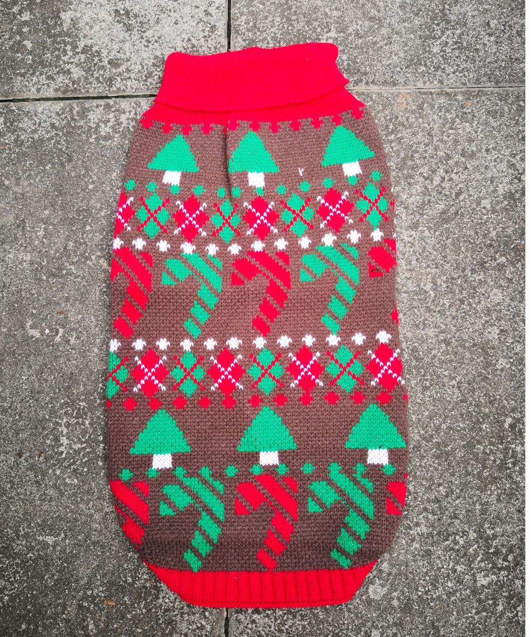 Festive Red Winter Warm Dog Sweater Pet Sweater