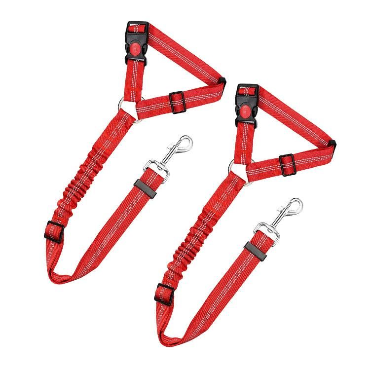 Adjustable Buckle Reflective Elastic Bungee Dog Seat Belt Leash