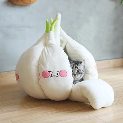 New Design Garlic Shape Cat Round Bed