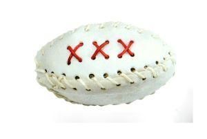2&quot;, 3&quot;, 5&quot; Dog Chews Bleached Rawhide Rugby Treat