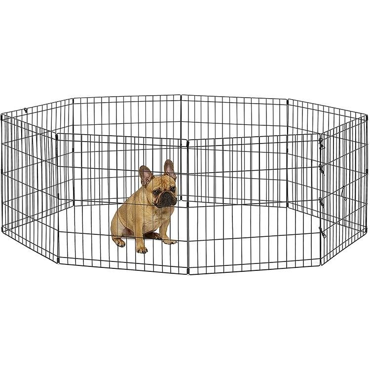 Portable Foldable Metal Steel Pet Dog Exercise Fence Fencing Pen, DIY Metal Dog Fences Dog