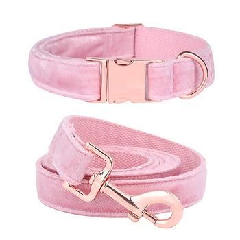 Wholesale New Design Durable Velvet Pet Dog Collar, Soft Comfortable Velvet Adjustable Dog Collar