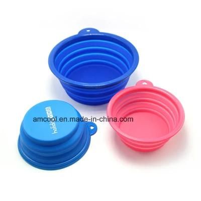 Travel Collapsible Fabric Dog Pet Bowl Plastic Dog Bowl