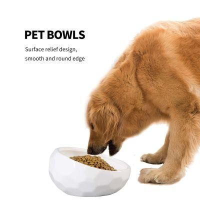 Ceramic Dog Bowls, 7 Inch Non Slip Anti Skid Dog Food and Water Bowls, Tilted Pet Feeder Bowls for Small Medium Dogs