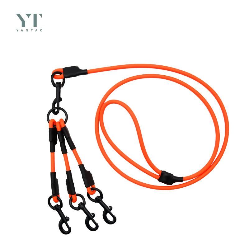 New Arrive High Quality Safe Convenient 3 Heads Nylon Dog Rope Leash for Small Medium Large Dogs