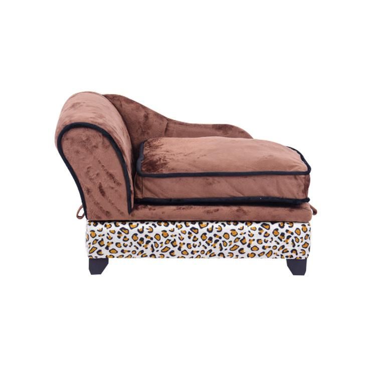 Dog Chaise Lounge Dog with Storage Basement Dog Cat Pet Sofa Bed