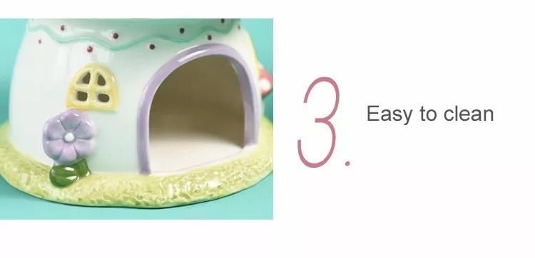 Wholesale Pet Supplies Luxury Hamster House Ceramic Hamster Mushroom Castle