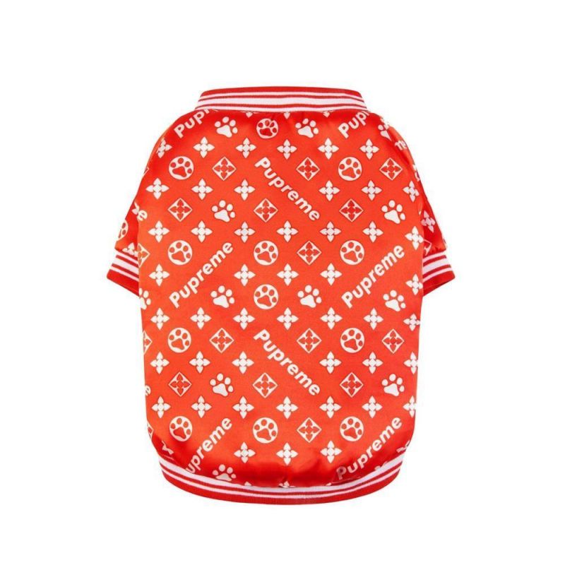 Fashion Luxury Logo Dog Coat Teddy Cotton Warm Popular Dog Apparel Winter Pet Jacket