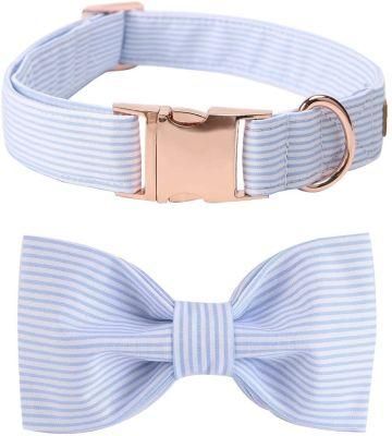 Unique Style Pattern Dog Collar with Bow Tie