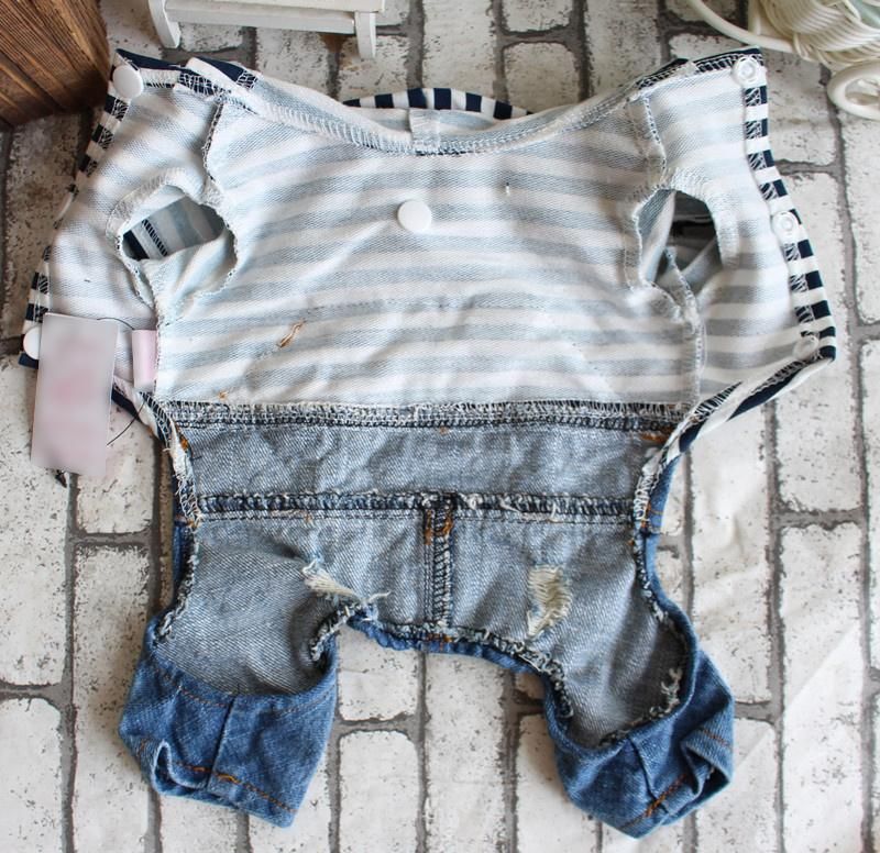 Wholesale New Cool Cowboy Four Legs Design Pet Pajamas Dog Jeans Hoodie