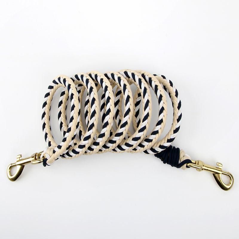 China Factory Handmade Hand-Knitted Muti Colors Cotton Dog Leash Strap Lead