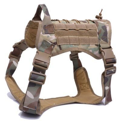 Customized Adjustable Tactical Pet Training Dog Harness with Handle