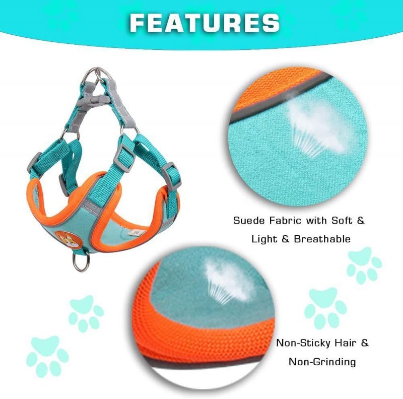 New Reflective Dog Harness for Small Dogs and Cat Escape Proof Pet Harness Set
