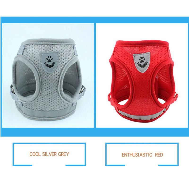 Nylon Mesh Puppy Pet Cat Harness & Leash Set Reflective Pet Dog Vest Harness