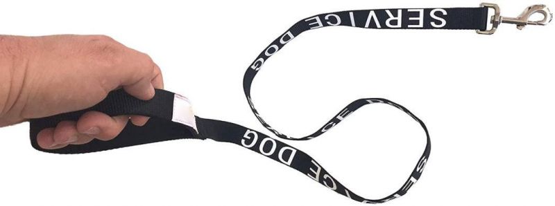 Black Color Padded Service Dog Leash with Neoprene Handle