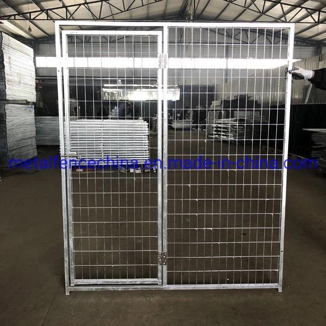 Black Powder Coated Indoor / Outdoor Dog Boarding Kennels.