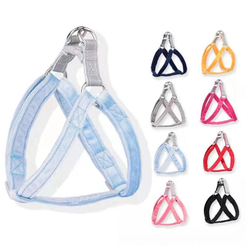 Soft Velvet Pet Harness No Pull Dog Harness Set