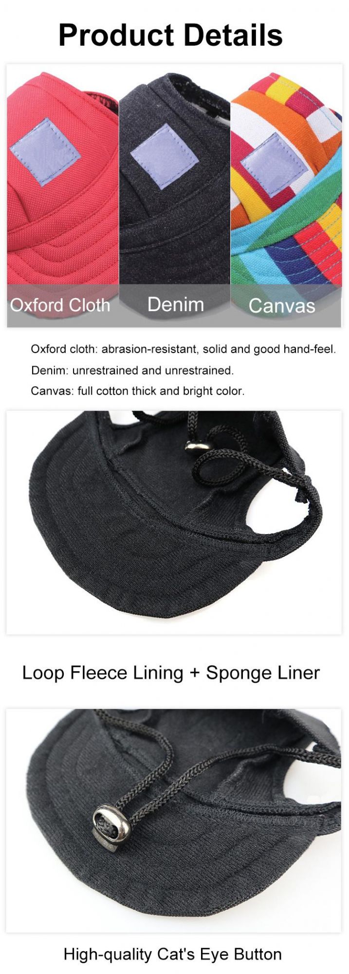 Pet Accessories Cute Adjustable Outdoor Pet Dog Hat, Pet Baseball Hat
