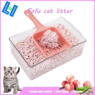 Free Samples Peach Scent Tofu Cat Litter with Fast Clump