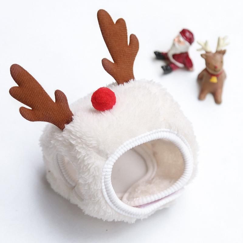 Adjustable Christmas Tree Hat Elk Antlers Pet Clothes Set