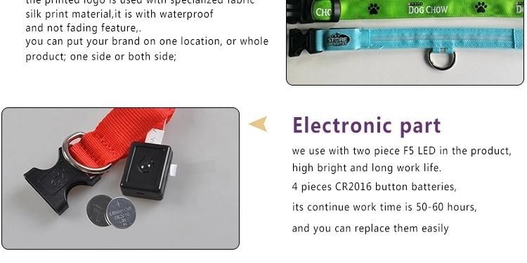 Pet Supplies Dog Accessories Rechargeable Colourful LED Light Dog Harness
