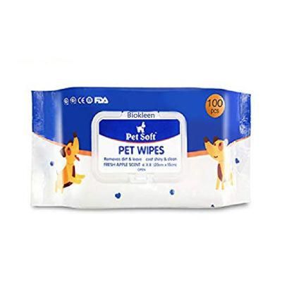 Biokleen OEM Custom Pet Teeth Wipe Hypoallergenic Cat Sanitary Ear Eye Organic Pet Wipes for Pets