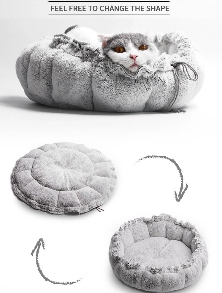 Adjustable Drawstring Round Cat Bed Covers Dog Comfortable Pet Bed Pet Mat Pad Sofa
