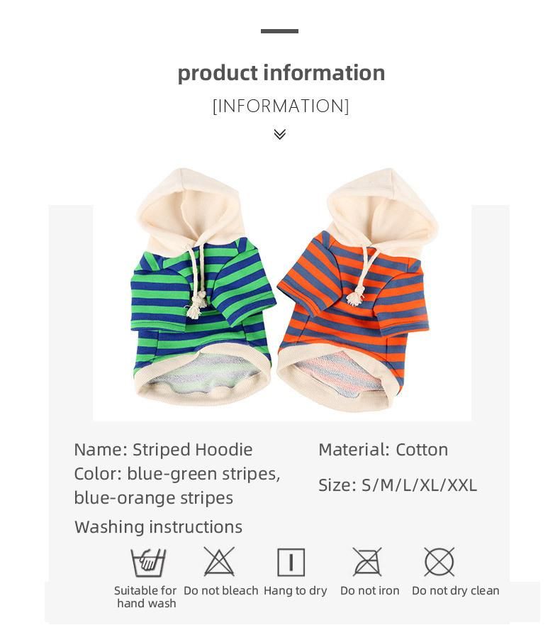 Wholesale Stripe Dog Sweater Bulk Puppy Pet Fleece Printed Custom Dog Hoody Large Dog Hoodie