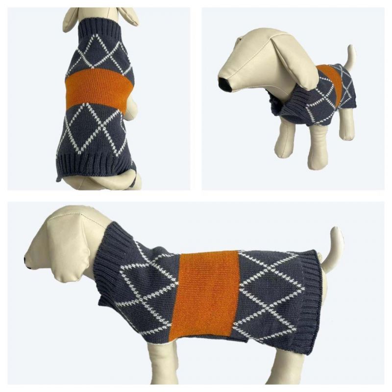 Customized High-Quality Sweater Knitted Acrylic Dog Accessories Pet Clothes Apparel