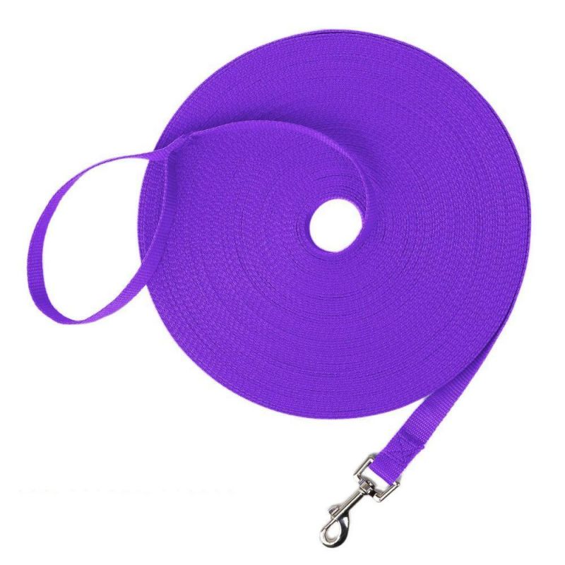 Hot Selling Custom Logo Colorful 15FT 20FT 30FT Nylon Training Leash for Dog Pet Supplier, Dog Leash Manufacturers