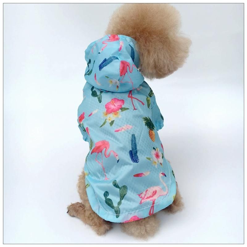 Pet Raincoat Dog Clothes Supplies Soft and Waterproof Rain Cloth Color