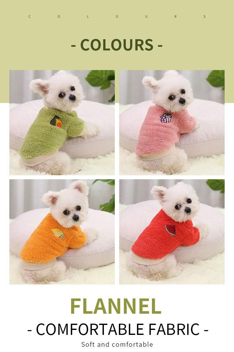 Factory Direct Wholesale Flannel Soild Warm Comfortable Pet Dog Clothes