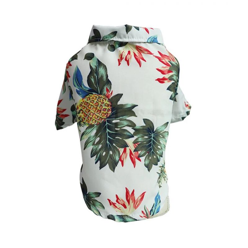 Short Sleeve Cat T-Shirt Dog Shirt with Pineapple Coconut Tree Printed