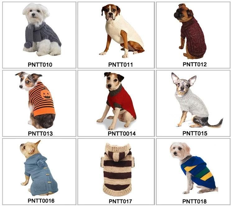 Wholesale Combed Cotton Luxury Yarn Knit Pet Clothes for Dog