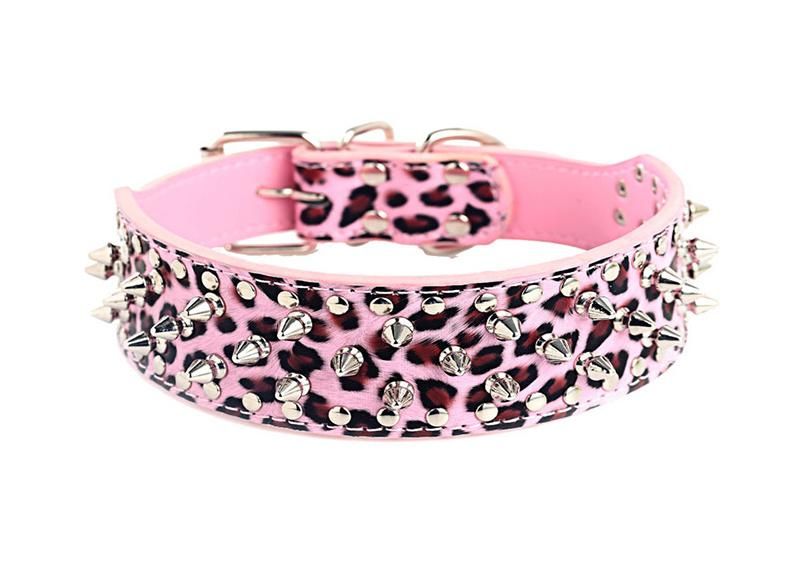 PU Leather Dog Collar with Spikes