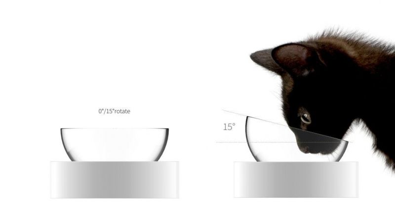 Fresh Nano Double Cat&Dog Bowl with The Raised Stand