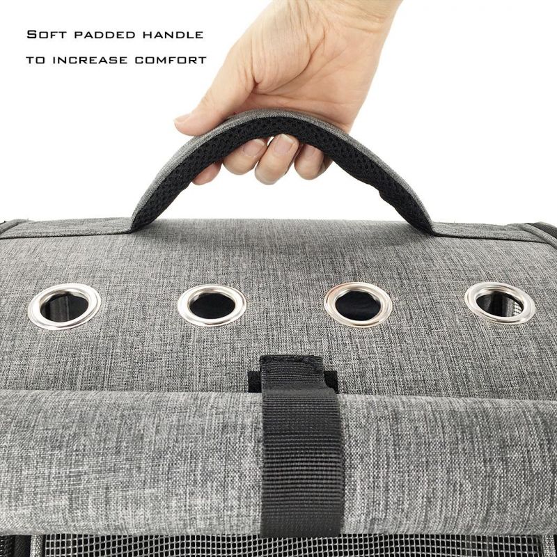 OEM Design Pet Carrier Big Space Pet Backpack Cation Polyester Material Pet Product Dog Cat Backpack